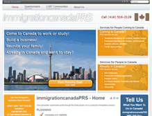 Tablet Screenshot of immigrationcanadaprs.com